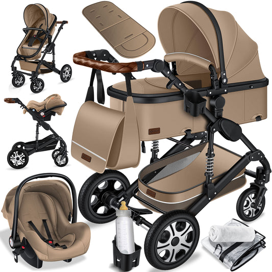 KESSER® Loops 3 in 1 Kinderwagen Kombikinderwagen Komplett-Set